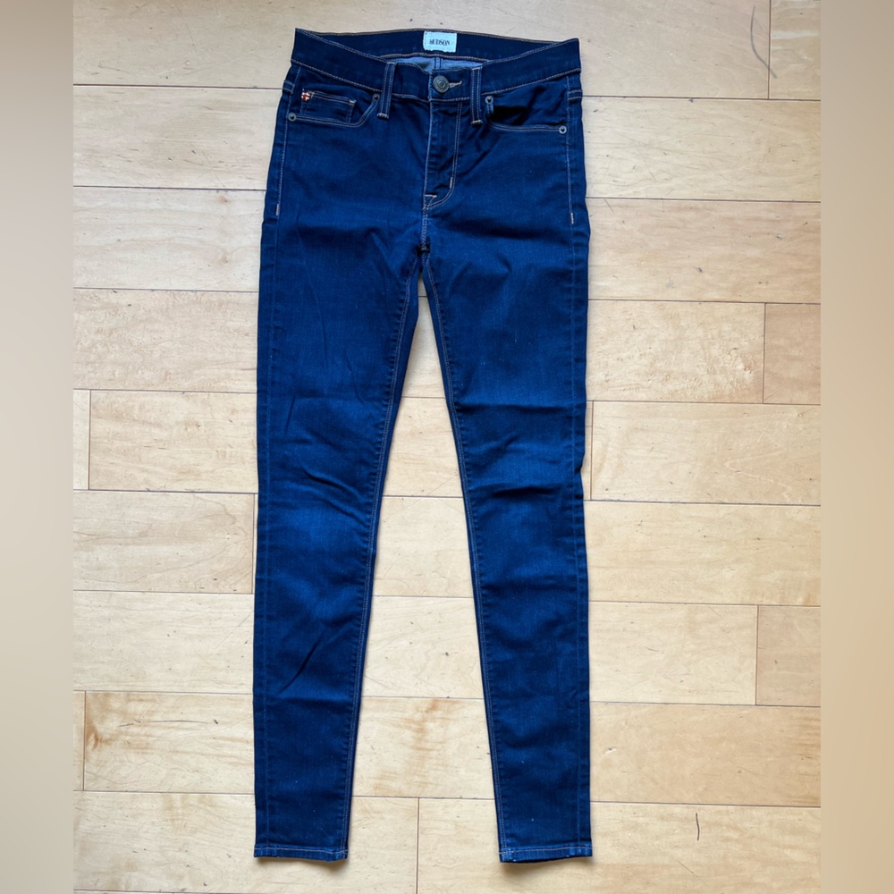 Hudson Jeans Nico Mid-Rise Super Skinny Jeans Medium Wash, Size 25, stretch